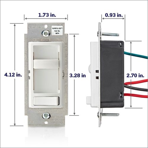 Main product image of SureSlide Dimmer Switch for Dimmable LED, Halogen and Incandescent Bulbs 150W LED, 600W (Black), 6674-P0E