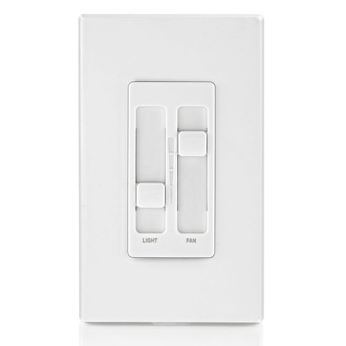 Main product image of SureSlide Ceiling Fan Control and Dimmer Switch for LED, Halogen and Incandescent Bulbs (White), 66DF-10W