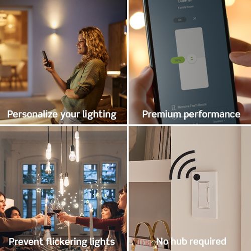 Main product image of Decora Smart Wi-Fi Dimmer, ELV/LED Phase Selectable, White, D2ELV-1BW