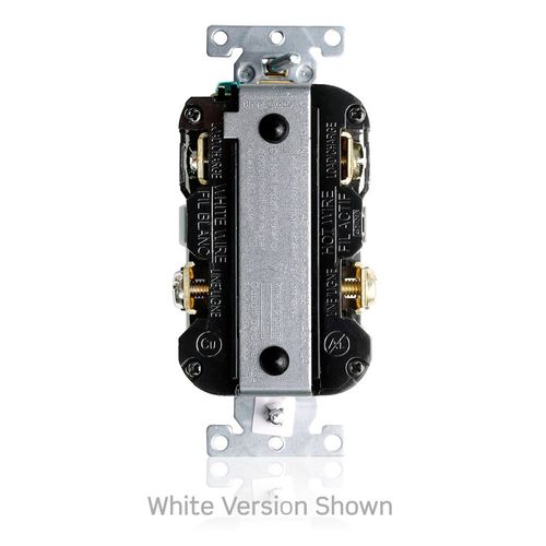 Main product image of SmartlockPro Extra Heavy-Duty Industrial Grade Marked Controlled GFCI Receptacle/Outlet, 2P, 20A, NEMA 5-20R, White (125V), G5362-2TW