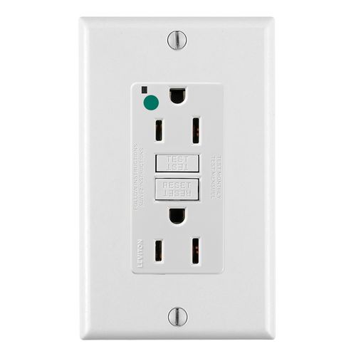 Main product image of 15Amp SmartlockPro Self-Test GFCI Duplex Receptacle Outlet, Hopsital Grade (White), GFNT1-HGW