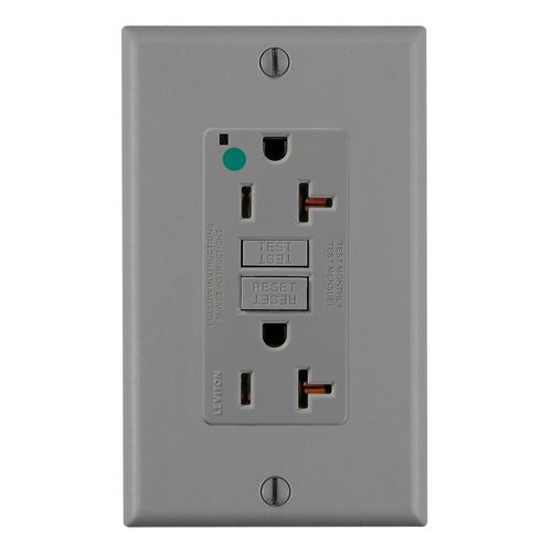 Main product image of Self-test SmartlockPro GFCI Receptacle/Outlet, 20A, Gray (125V), GFNT2-HGG