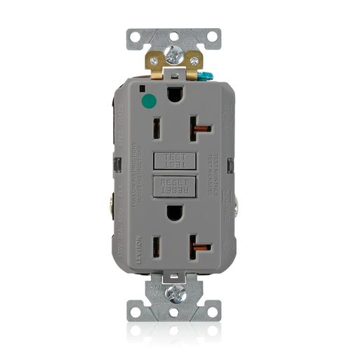 Main product image of Self-test SmartlockPro GFCI Receptacle/Outlet, 20A, Gray (125V), GFNT2-HGG