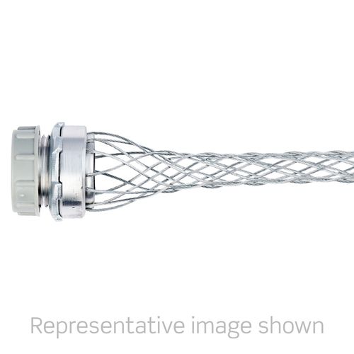 Main product image of Strain Relief Grip, 0.52-0.73" Cable Diameter, 7.5" Mesh Length, 3/4" NPT, Galvanized Steel Mesh, L7504-100