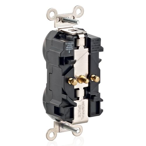 Main product image of 20 Amp, 125V, Lev-Lok Duplex Receptacle, Heavy-Duty Hospital Grade (Ivory), M8300-HI