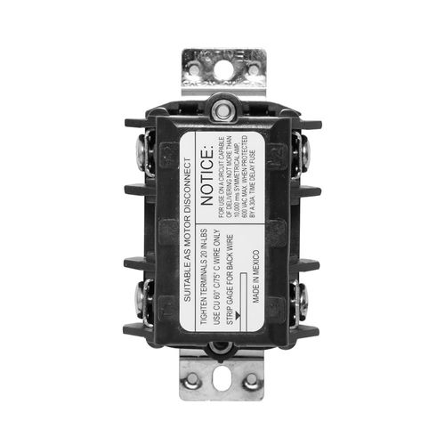 Main product image of 2P, 1-Phase Black Manual Motor Toggle Control, 30A (600V), MS302-DSS
