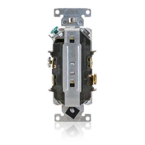 Main product image of Decora Plus 20A Weather and Tamper Resistant Duplex Receptacle, 125V, Back or Side Wire, NEMA 5-20R, 2-Pole, 3-Wire, Self-Grounding, (White), WTD20-W