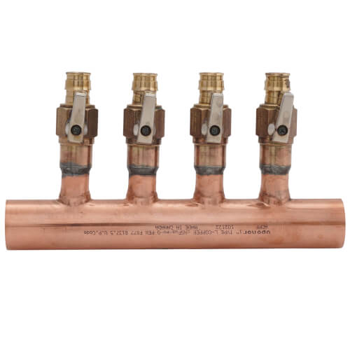 4-Port Classic Brass Manifold Set for 1/2 Pex-Al-Pex – American Radiant