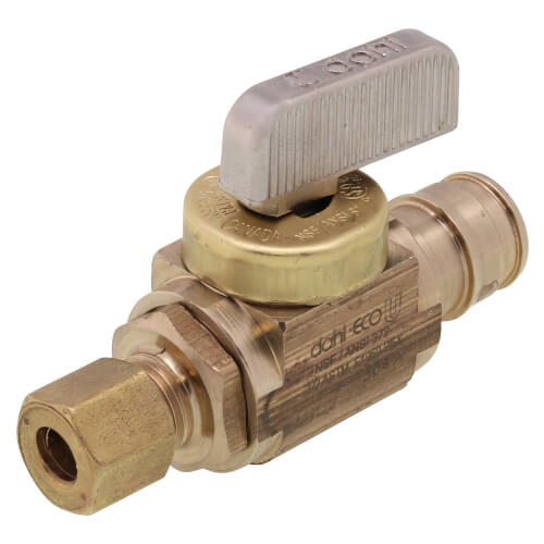 LF4786025 Uponor (Wirsbo) LF4786025 1/2" x 1/4" ProPEX Brass Ice Maker Box Valve, Straight