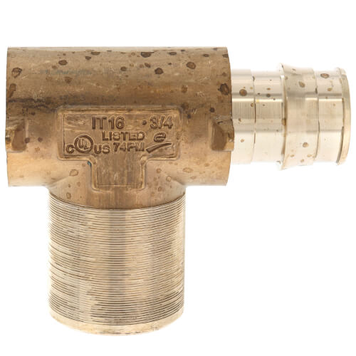 Main product image of ProPEX Fire Sprinkler Adapter Elbow, 3/4" PEX x 1/2" FNPT (Lead Free Brass)