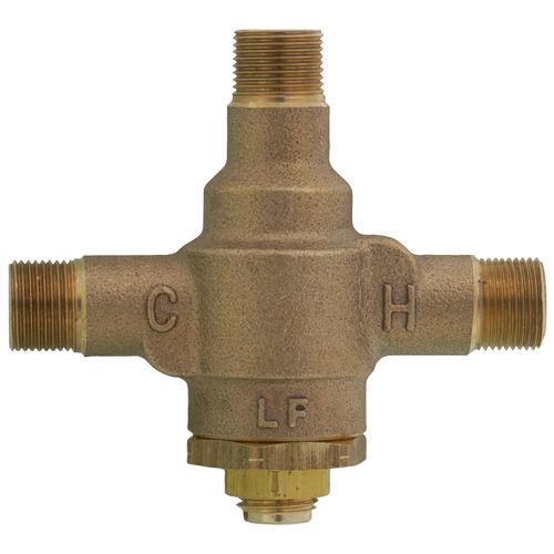 Main product image of 3/8" Compression Under Counter Thermostatic Mixing Valve, Rough Bronze (Lead Free)