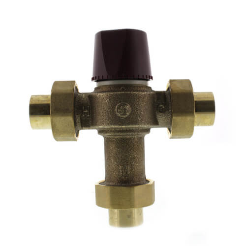 3/4" Union Sweat HydroGuard Thermostatic Tempering Valve (60°- 120°F)