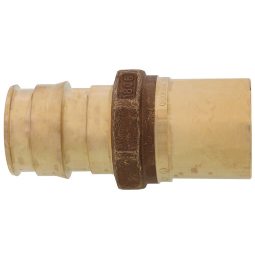 Main product image of 1-1/4" ProPEX x 1-1/4" Copper Press Brass Fitting Adapter (Lead Free)