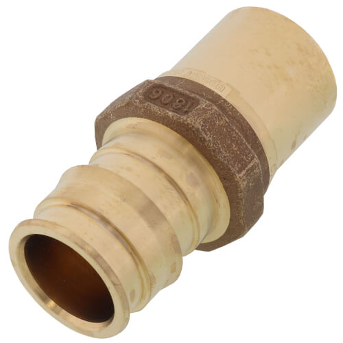 Main product image of 1-1/4" ProPEX x 1-1/4" Copper Press Brass Fitting Adapter (Lead Free)
