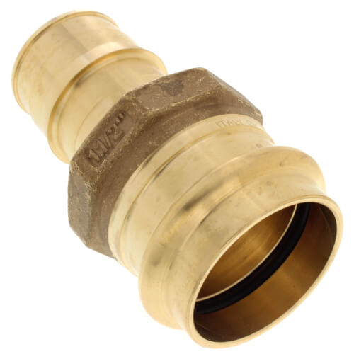 1-1/2" ProPEX x 1-1/2" Copper Press Brass Adapter (Lead Free)