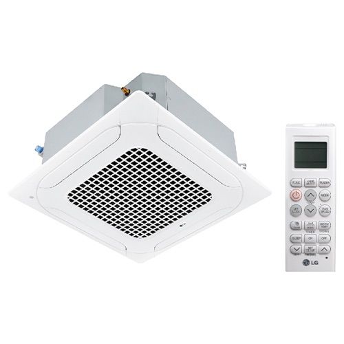 Main product image of 48,000 BTU, R-32, 21.2 SEER2 3 x 3 4-Way Ceiling Cassette High Efficiency Single Zone Heat Pump w/out Grill (Indoor Unit)