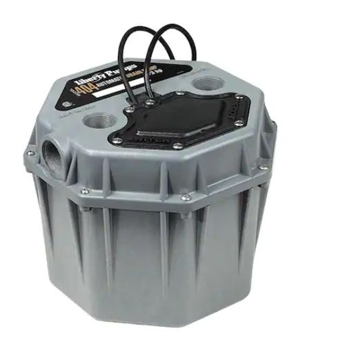 Main product image of 1/3 HP, Residential Drain Pump, Short Profile, 1-1/2" Vent, Inlet And Discharge, 1-1/2" Check Valve, w/ Nighteye Wireless Enabled Alarm