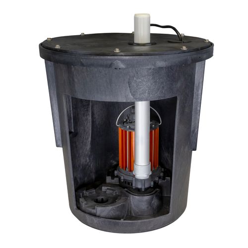 Main product image of 1/3 HP Model 257 Assembled Sump Kit - 18" x 22" Basin w/ Cover - 115v, 10 ft Cord