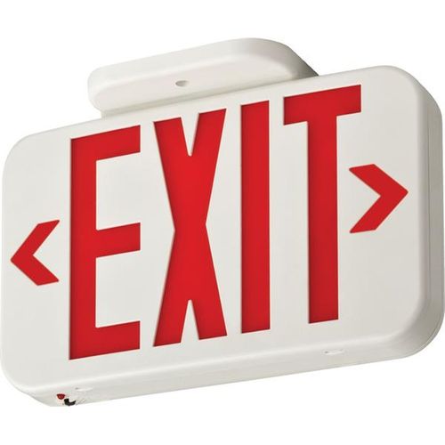 Main product image of Basics EXRG Switchable Red/Green LED Exit Sign, 120/277V (White), EXRGELM6
