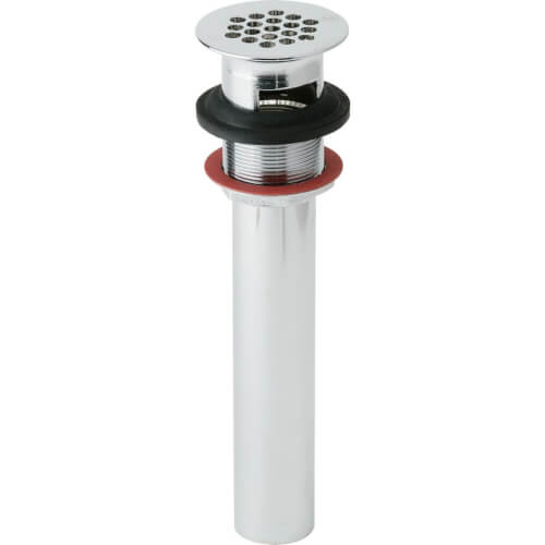 Main product image of Chrome Plated Cast Brass Lavatory Drain Outlet Fitting w/ Perforated Grid, LK174