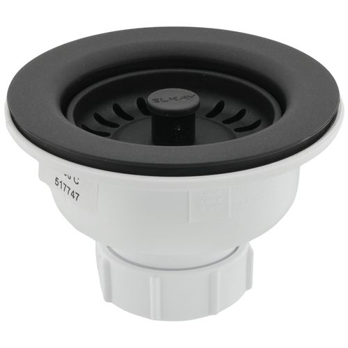 Main product image of Polymer Drain Fitting with Removable Basket Strainer and Rubber Stopper Black, LKQS35BK