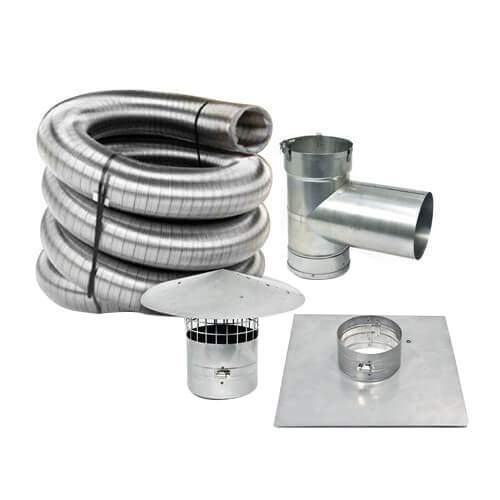 Main product image of 30' x 5.5" Stainless Steel Single Wall Chimney Lining Kit