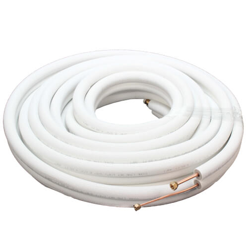 1/4" LL x 3/8" SL Mini Split Refrigerant Line Set w/ Flare Nuts, 1/2" Insulation (65 Ft.)