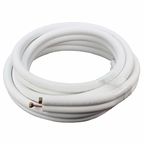 Main product image of 3/8" LL x 5/8" SL Mini Split Refrigerant Line Set w/ Flare Nuts, 1/2" Insulation (25 Ft.)