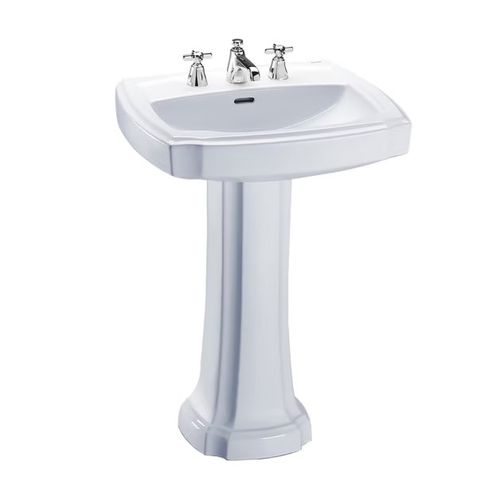 Main product image of LPT972#01 Guinevere 1 Hole Pedestal Bathroom Sink, 1 Hole (Cotton White)
