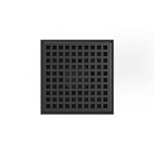 Main product image of 5" x 5" LQ5 Squares Pattern Strainer, 2" Throat (Matte Black)