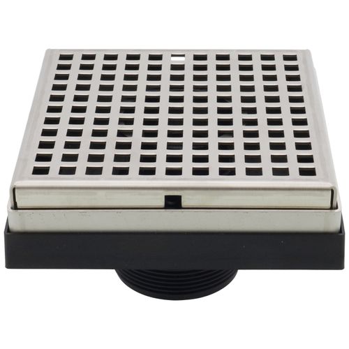 Main product image of 5" x 5" LQ5 Squares Pattern Strainer, 2" Throat (Satin Stainless Steel)