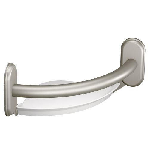 Main product image of Grab Bar 9" Grab Bar w/ Corner Shelf, LR2354DBN (Brushed Nickel)