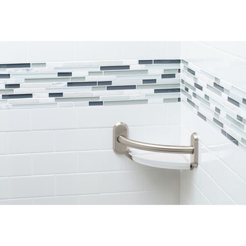 Main product image of Grab Bar 9" Grab Bar w/ Corner Shelf, LR2354DBN (Brushed Nickel)
