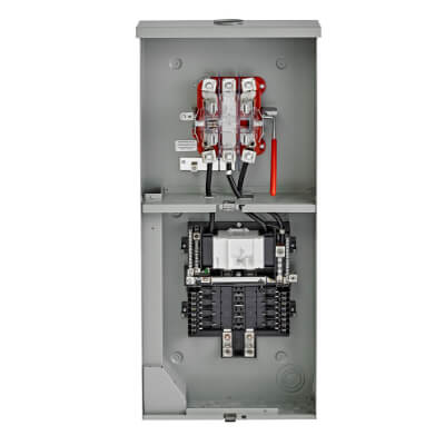 Main product image of 8 Circuit, 8 Space Overhead Ringless Meter Main Combo Breaker w/ Lever Bypass, 5th Jaw (150A)