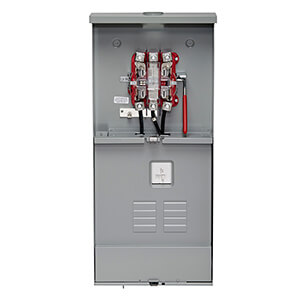 Main product image of 8 Circuit, 8 Space Overhead Ringless Meter Main Combo Breaker w/ Lever Bypass, 5th Jaw (200A)