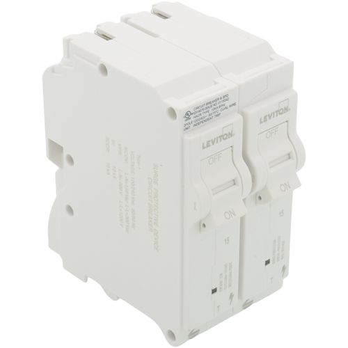 Main product image of Whole House Surge Protective Device w/ Two 15A 1-Pole Branch Circuit Breakers (120V)