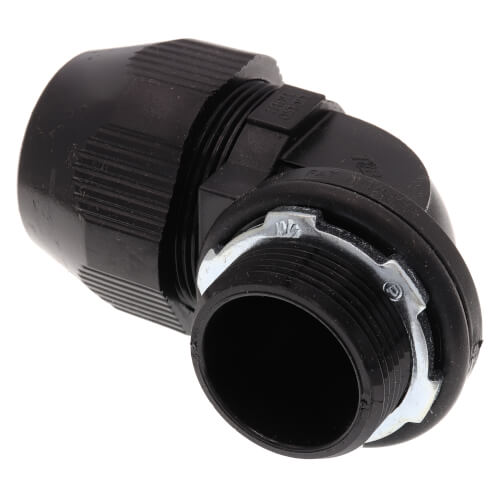 Main product image of 1-1/4" 90-Degree Non-Metallic Liquid Tight Bullet Connector