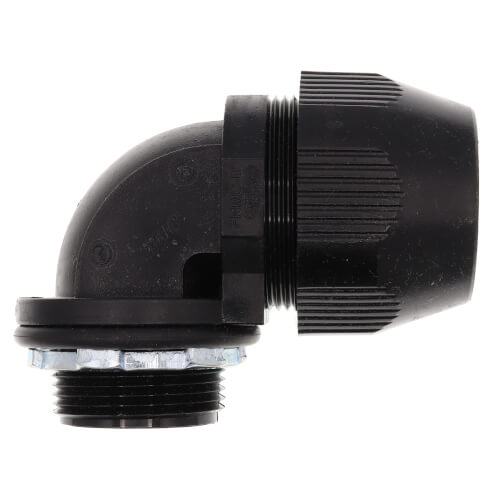 Main product image of 1-1/4" 90-Degree Non-Metallic Liquid Tight Bullet Connector