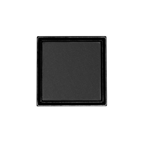 Main product image of 5" x 5" LTD 5 Tile Insert Complete Kit w/ Cast Iron Drain Body for Hot Mop, 2" No Hub Outlet (Matte Black)