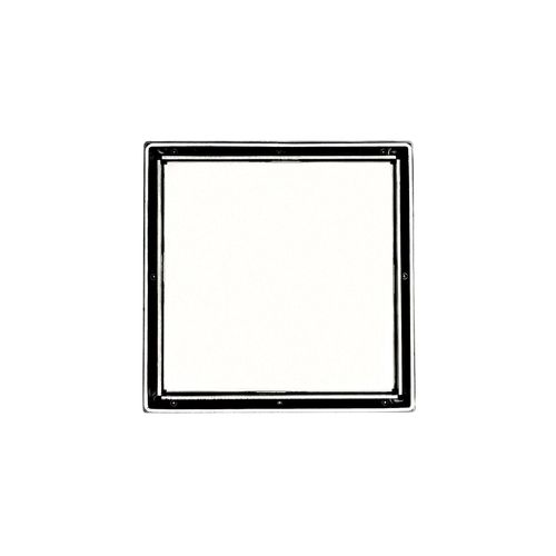 Main product image of 5" x 5" LTD 5 Tile Insert Complete Kit with PVC Bonded Flange, 2", 3" and 4" Outlet (Polished Stainless)