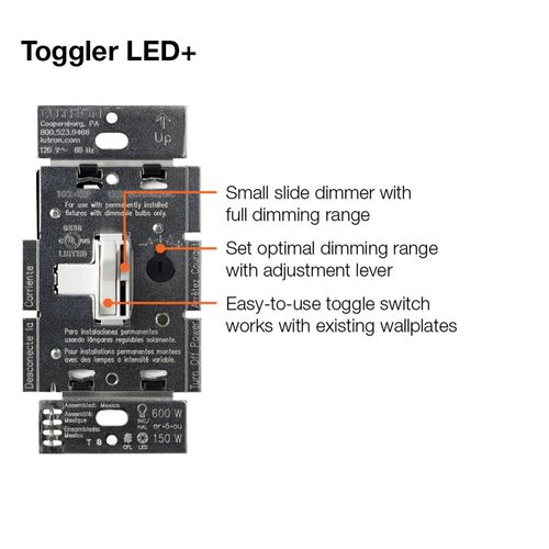 Main product image of Ariadni LED+ 3-Way Toggle & Dimmer Switch 150W (Almond)