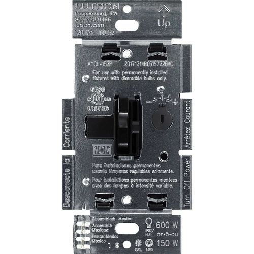 Main product image of Ariadni LED+ 3-Way Toggle & Dimmer Switch 150W (Black)
