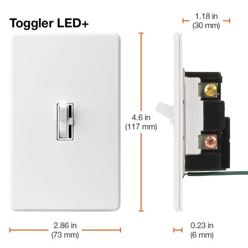Main product image of Ariadni LED+ 3-Way Toggle & Dimmer Switch Light 250W (Almond)