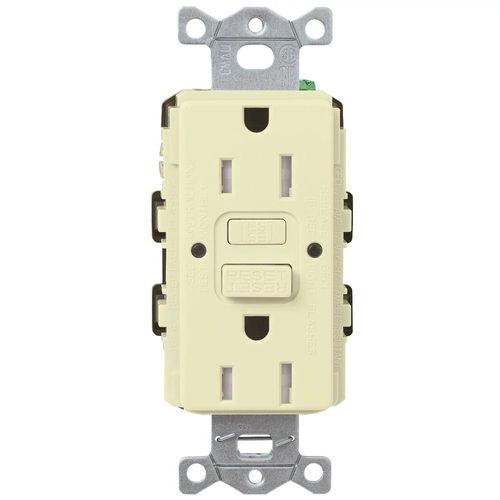 Main product image of Claro 15a GFCI Self Testing Receptacle (Almond)
