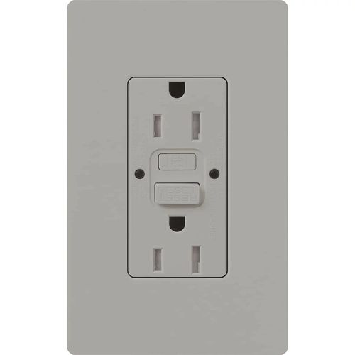 Main product image of Claro 15a GFCI Self Testing Receptacle (Gray)