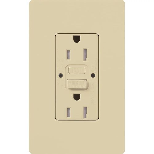 Main product image of Claro 15a GFCI Self Testing Receptacle (Ivory)