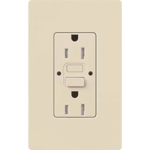 Main product image of Claro 15a GFCI Self Testing Receptacle (Light Almond)