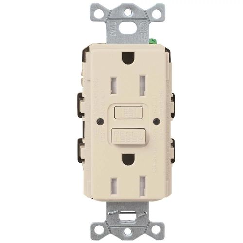 Main product image of Claro 15a GFCI Self Testing Receptacle (Light Almond)
