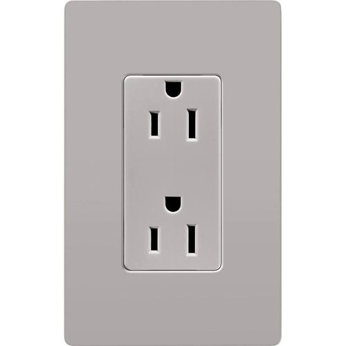 Main product image of 15a Claro Duplex Receptacle (Gray)