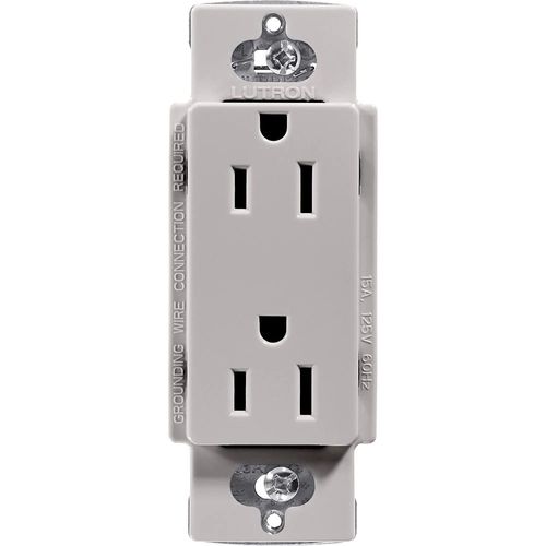 Main product image of 15a Claro Duplex Receptacle (Gray)